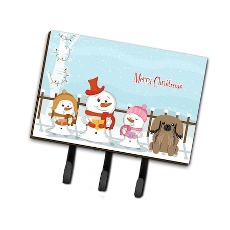 Carolines Treasures Merry Christmas Carolers Pekingnese Tan Leash or Key Holder BB2433TH68